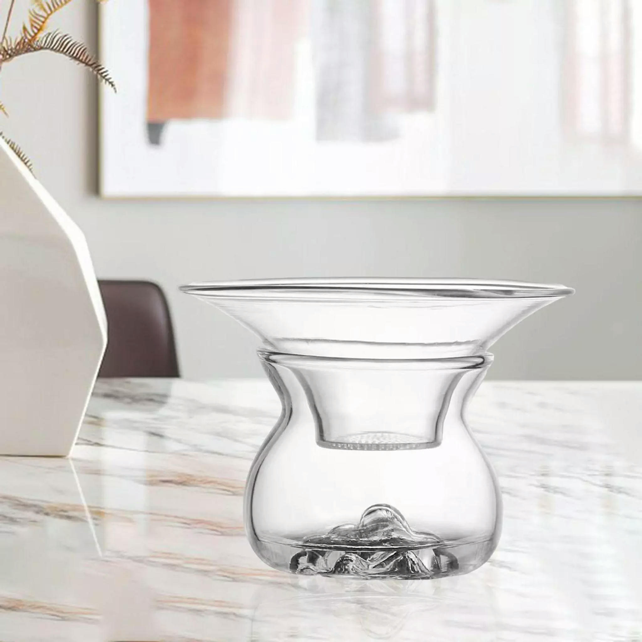 TUMALL Portable Glass Tea Strainer Porous Kung Fu Tea Set Glass Tea