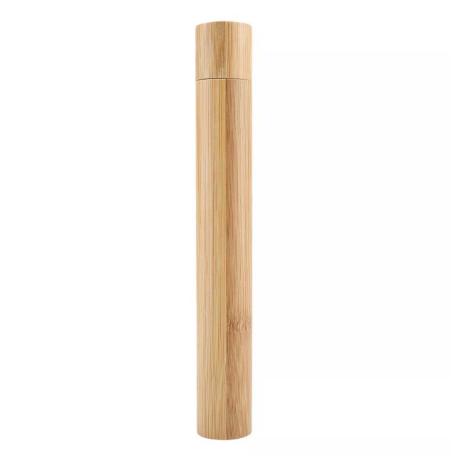 TUMALL Portable Natural Bamboo Toothbrush Case Tube For Travel Eco