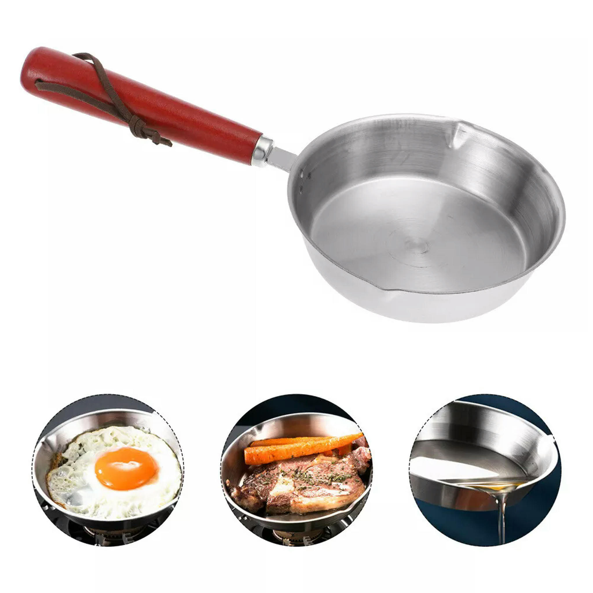 TUMALL Portable Non Stick Frying Pans Oil Heating Stainless Steel Corn