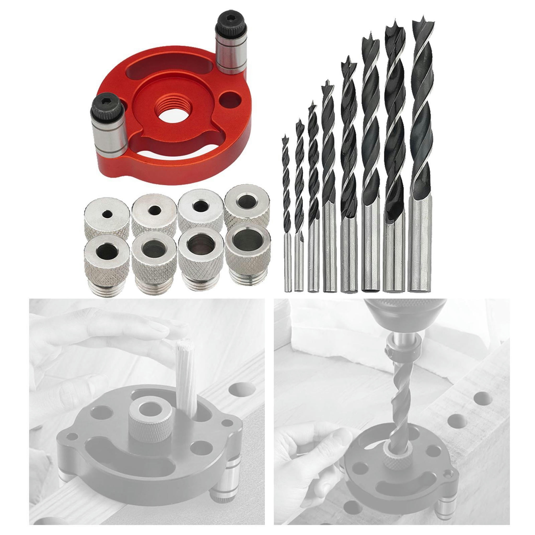 TUMALL Professional Self Centering Doweling Tool Wood Drill Guide Punch