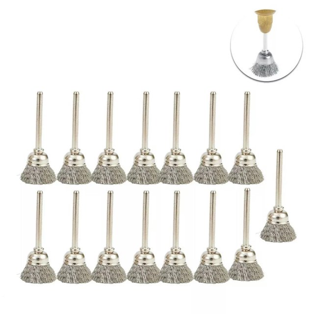 TUMALL Rotary Tool Wire Brush Silver Stripping Residue Wire Brushes 3