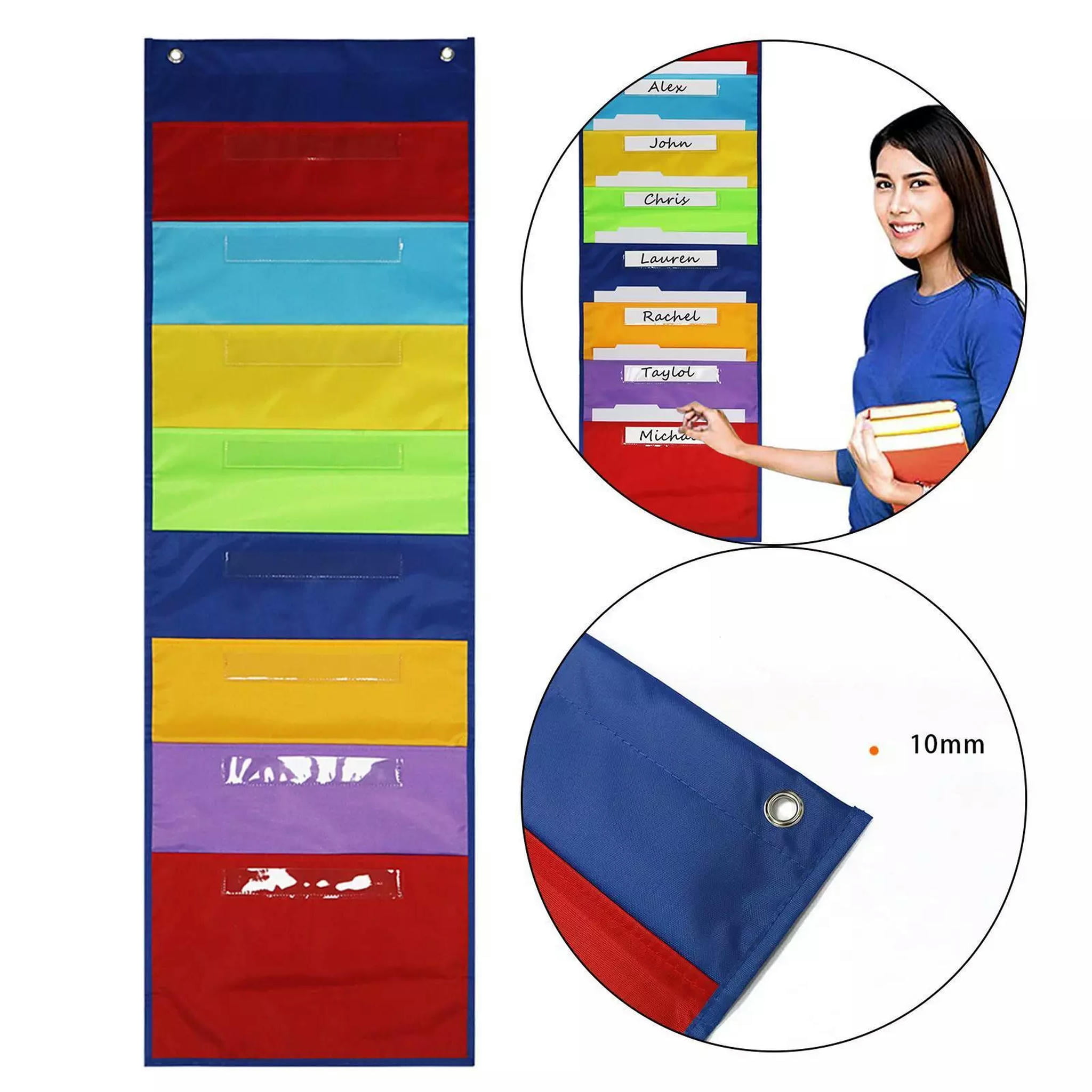 TUMALL Schedule Pocket Chart File Organizer for Teaching Materials