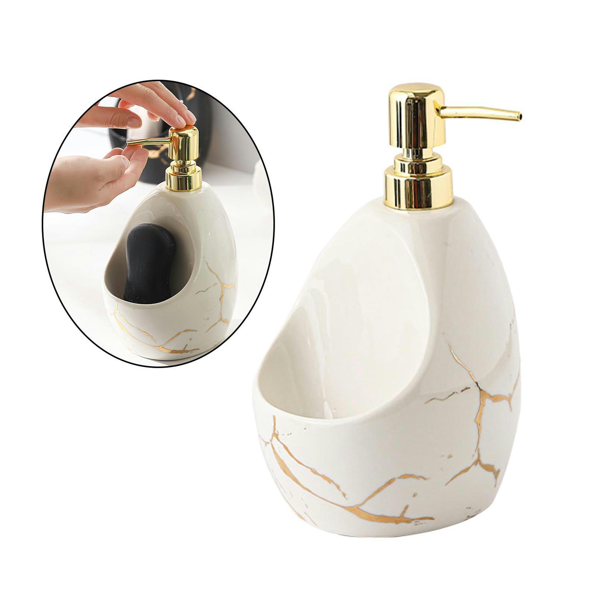 TUMALL Soap Dispenser with Sponge Holder Storage Compartment Liquid
