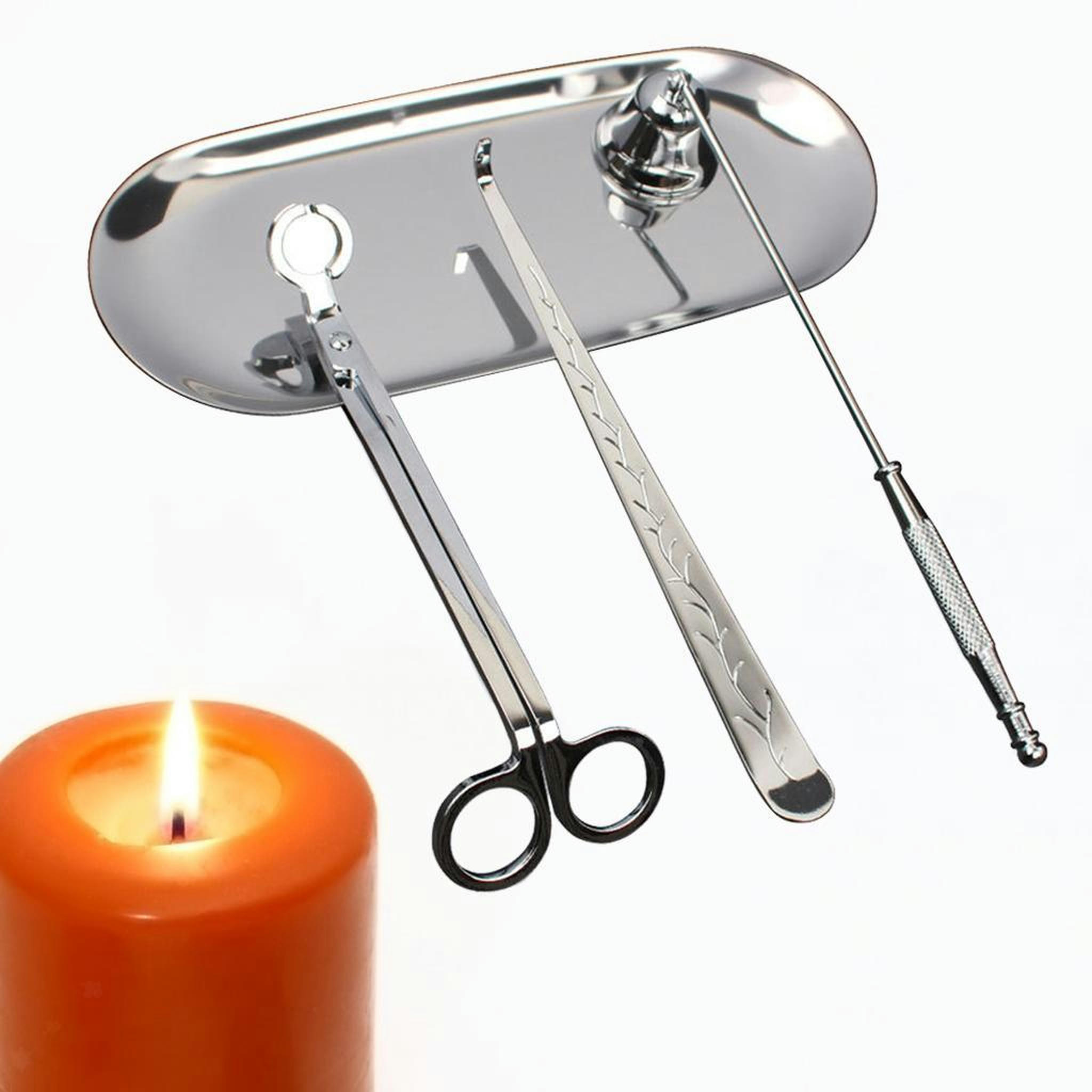 TUMALL Stainless Steel Candle Snuffer Trimmer Set Dipper Candle Tool