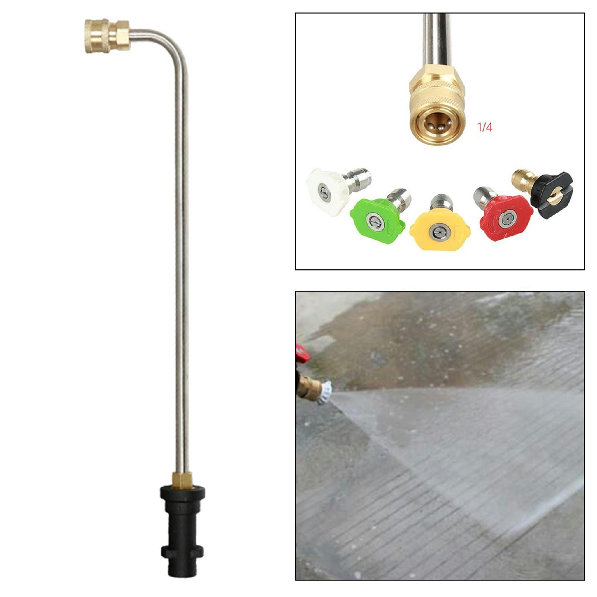 TUMALL Stainless Steel Pressure Washer Extension Gutter Cleaning Tool