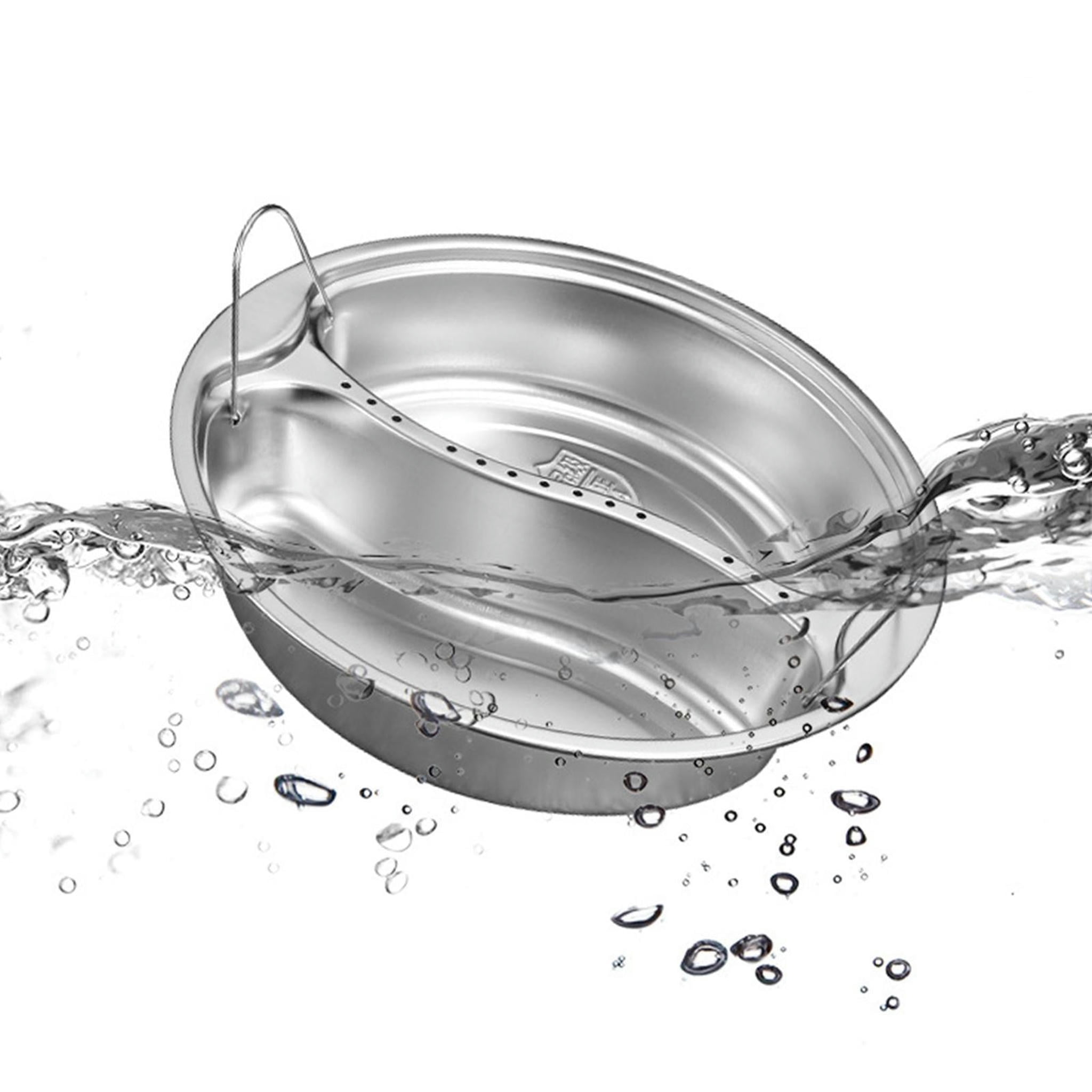 TUMALL Stainless Steel Steamer Basket Divided Food Pan for Desserts