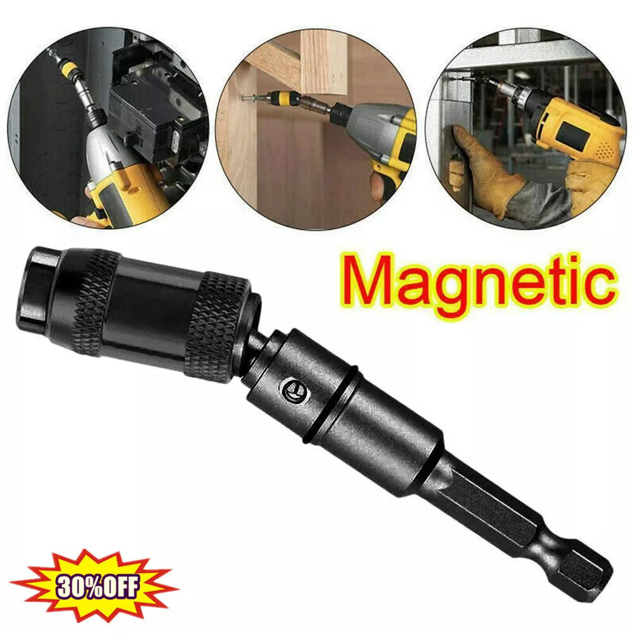 TUMALL Steel Impact Pivoting Bit Tip Holder Swivel Bit Tools