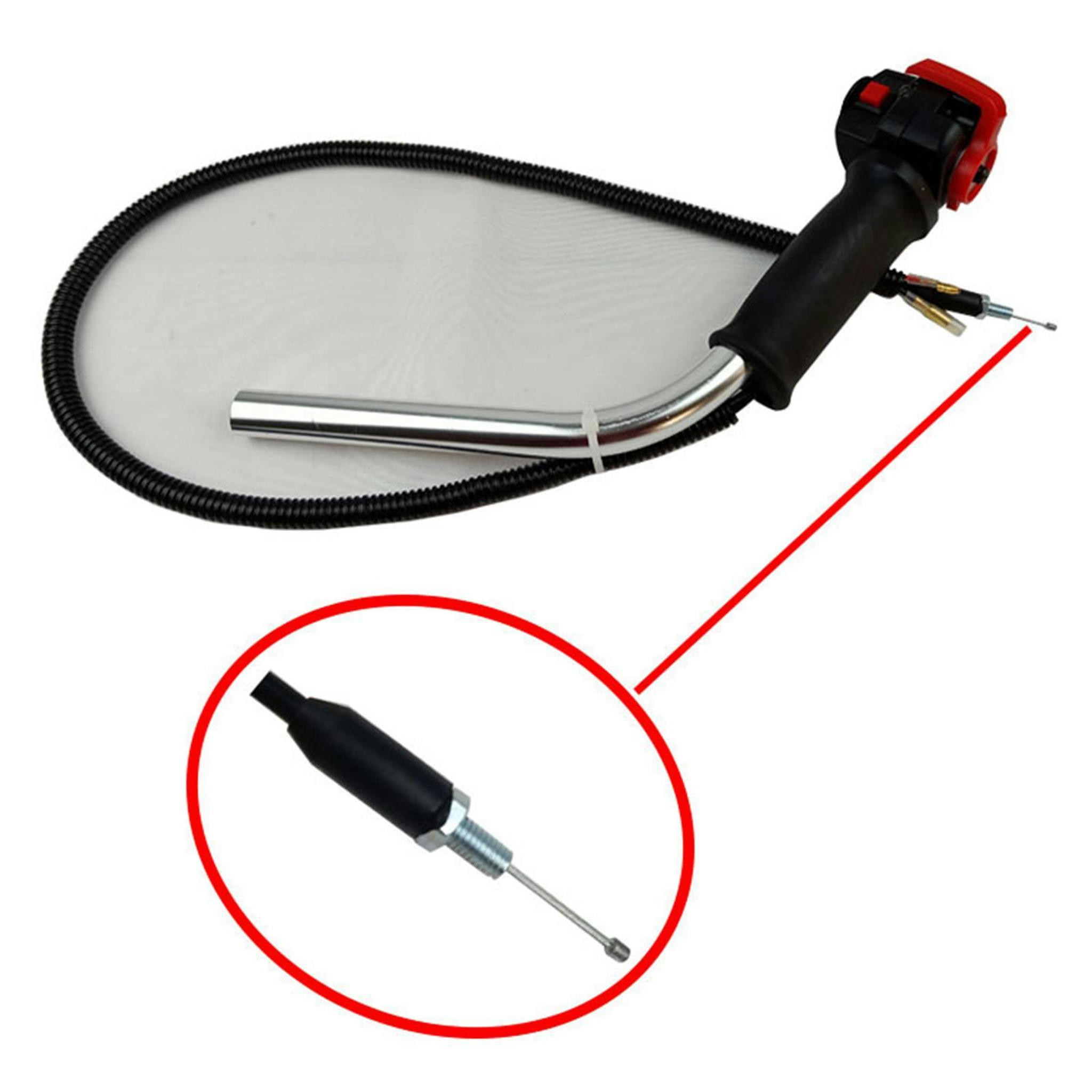 TUMALL String Trimmer Handle Switch Throttle Cable Aluminium Tube