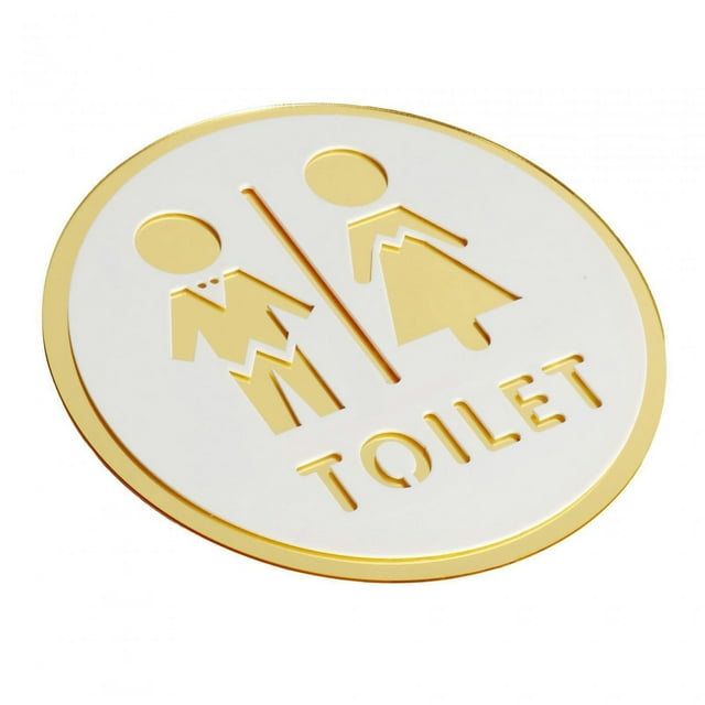 TUMALL Toilet Door Sign Acrylic Restroom Sign Decor for Store Restroom