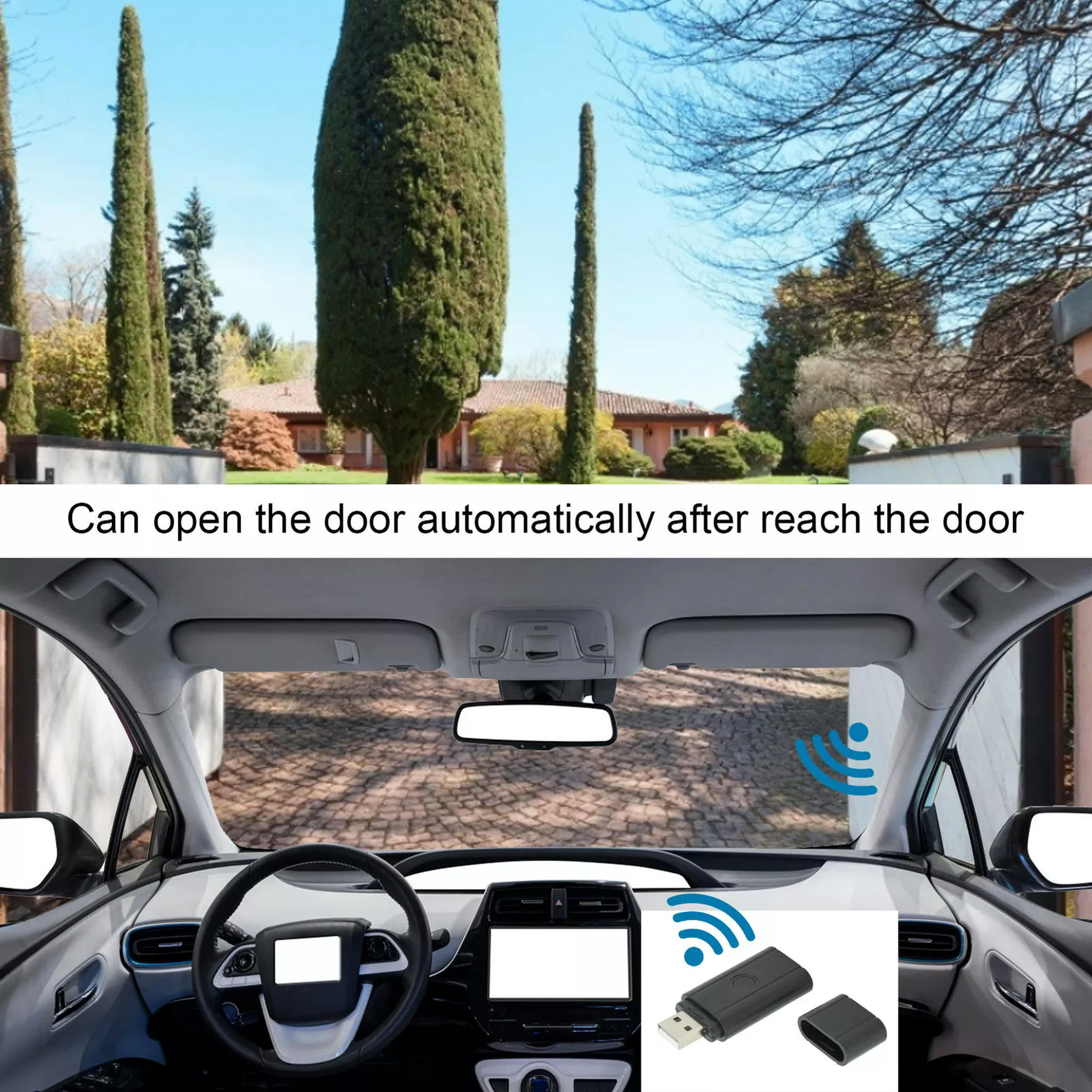 TUMALL USB Door Opener Induction Remote Automatic Gate Opener Accessory