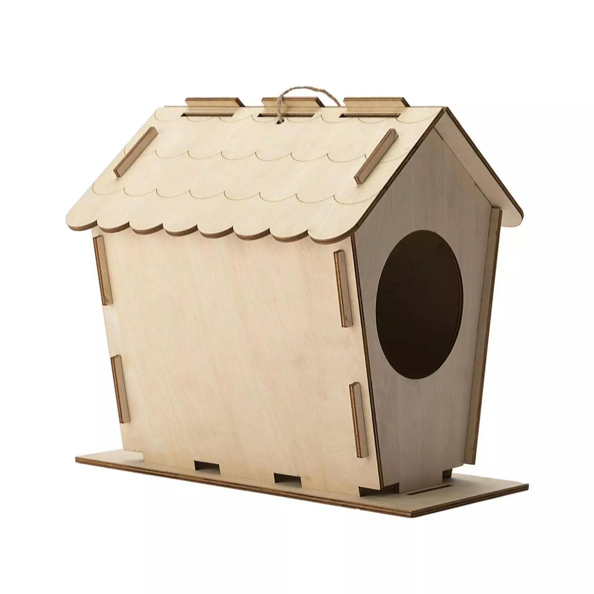 TUMALL Unfinished Wooden Bird Nest Nesting Box Decor Lawn Gift Patio