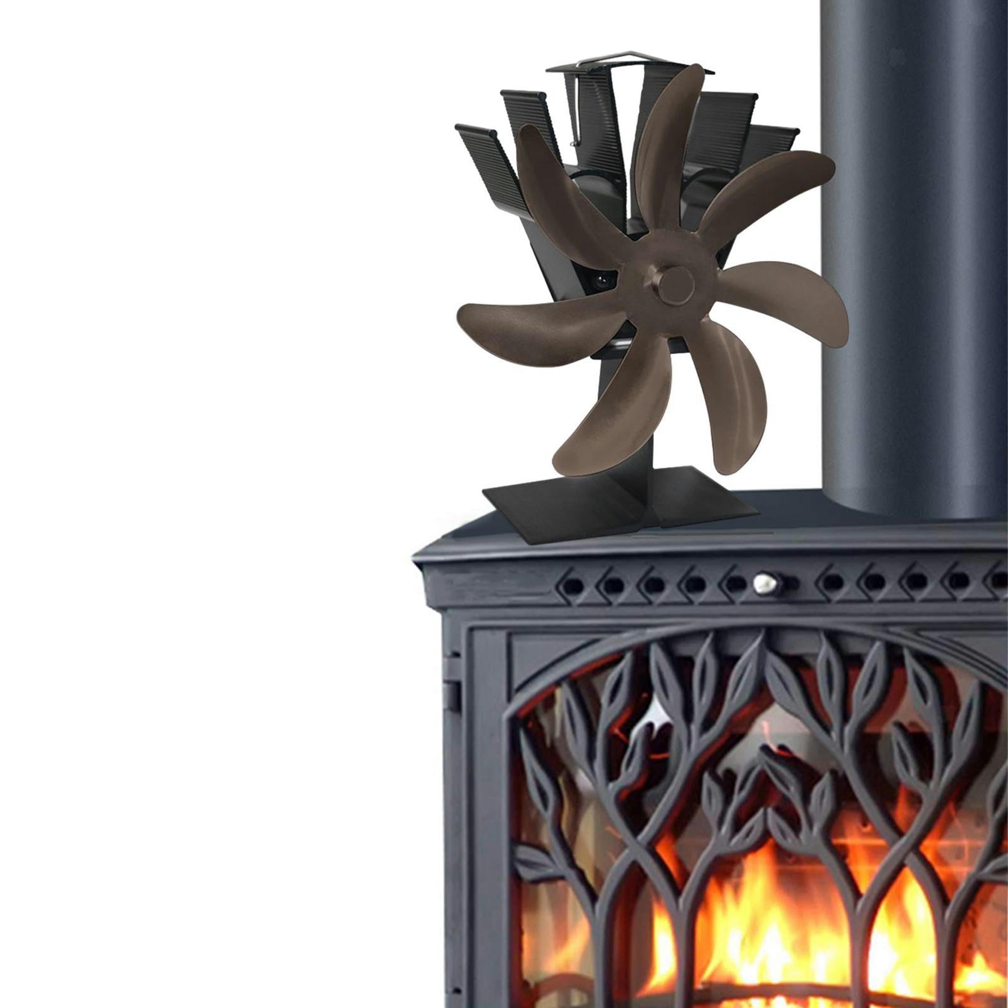TUMALL Upgrade 7 s Fireplace Fan, Fuel Cost Saving Eco Friendly Double
