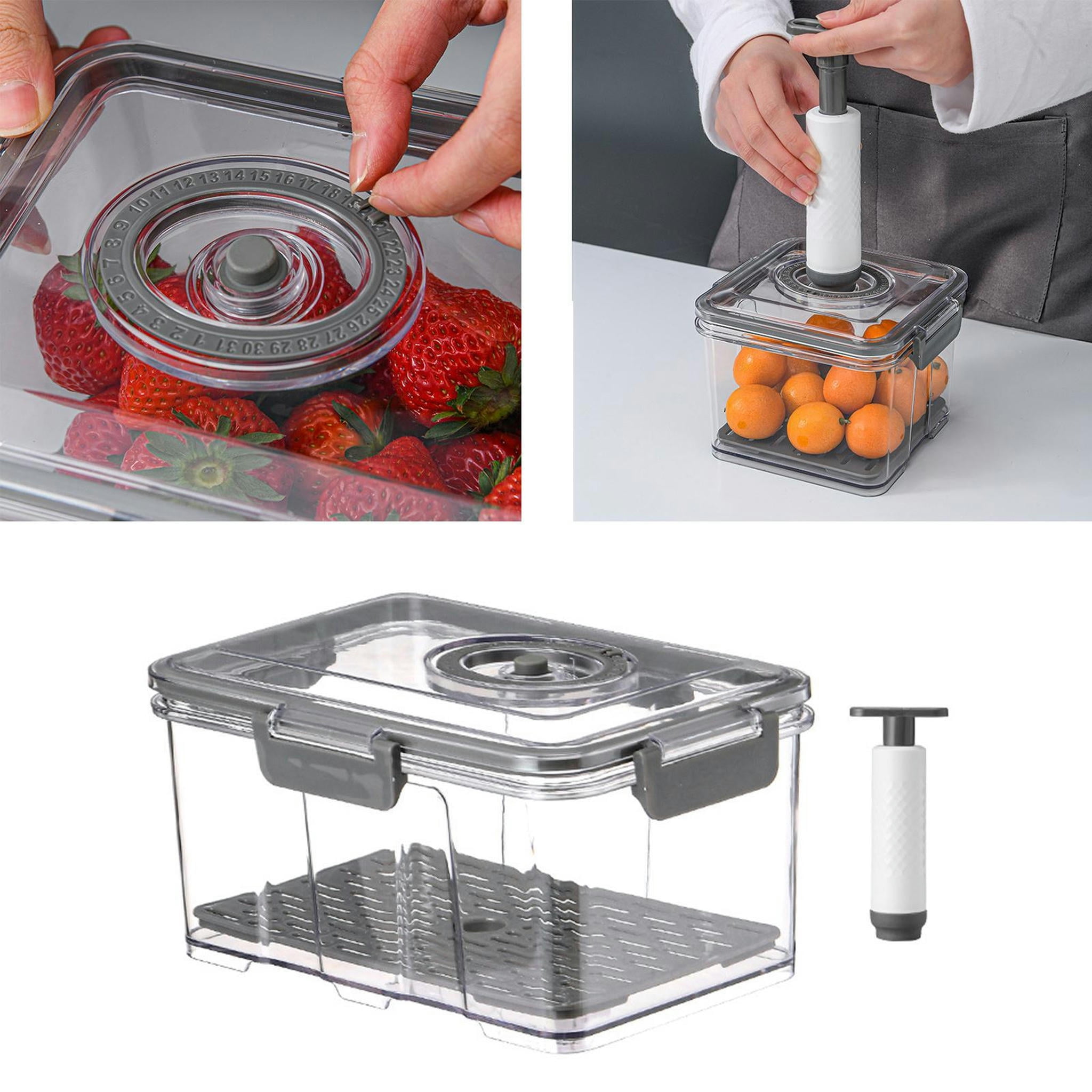 TUMALL Vacuum Container Transparent for Vacuum Sealer Food Storage