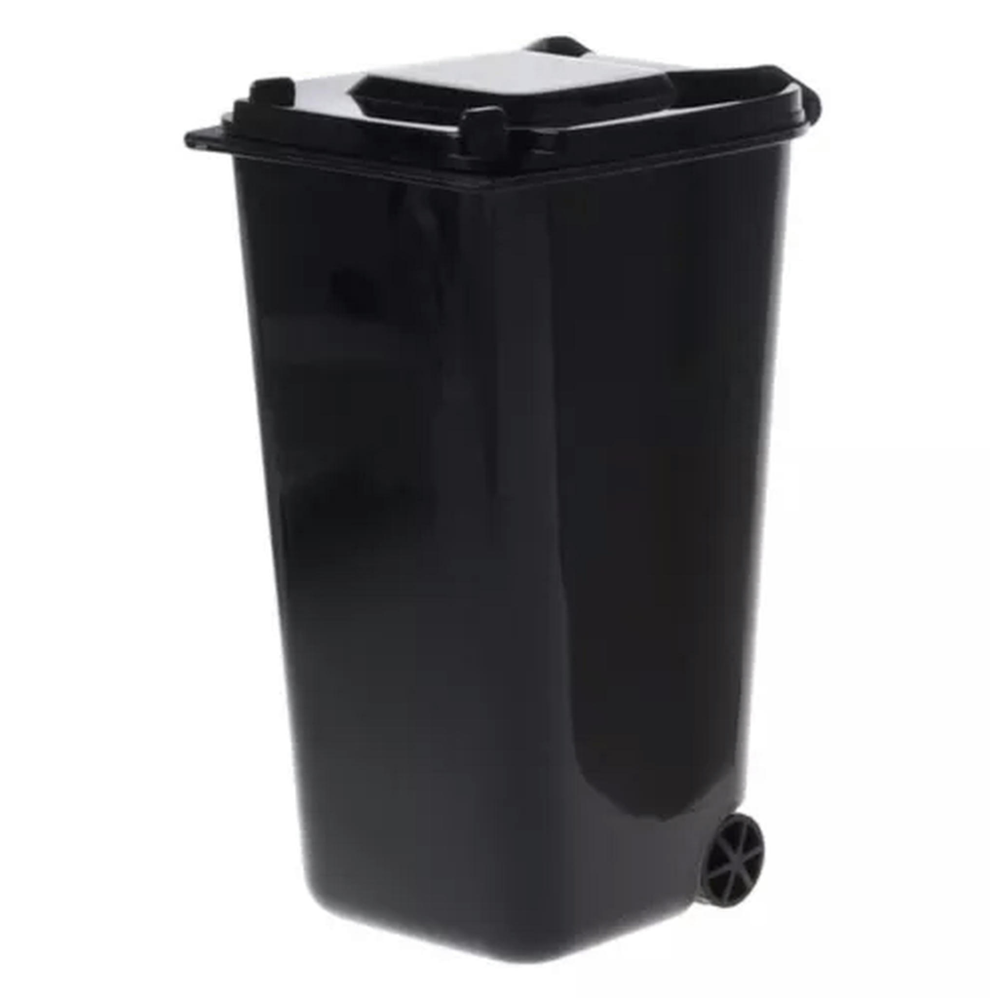 TUMALL Wheelie Trash Can Pen Holder Storage Bin Desktop Garbage Bucket