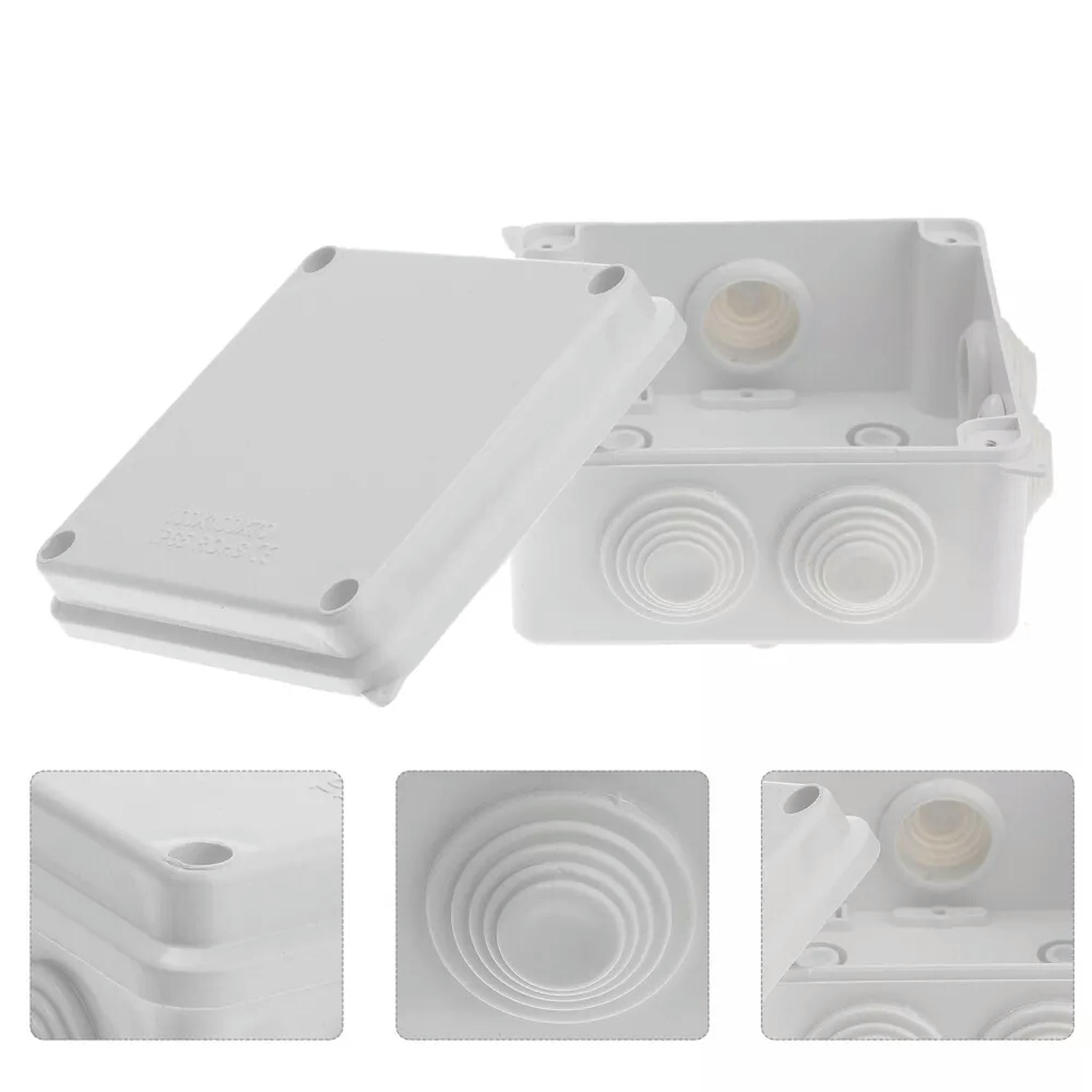 TUMALL Wire Box 10X10CM Abs Electrical Power Cord Enclosure Supply