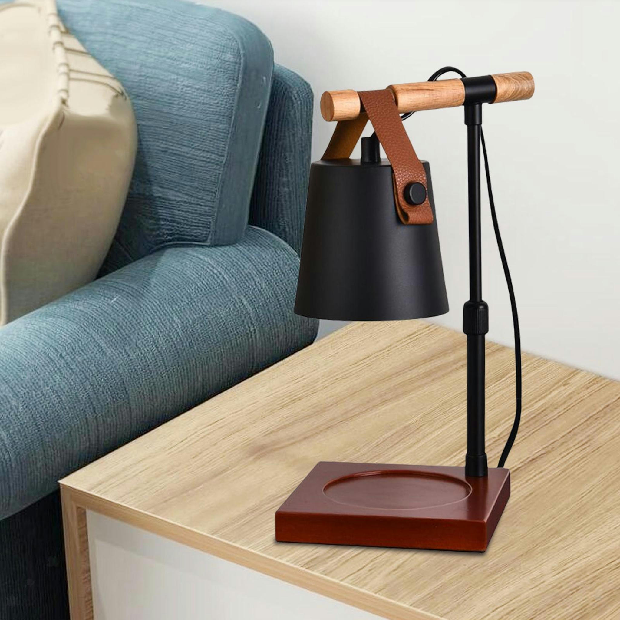 TUMALL Wood Base Electric Candle Warmer Burner Melter Heater for