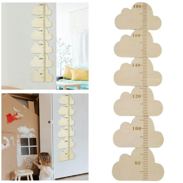 TUMALL Wooden Growth Chart Decorative Stickers Height Charts for Kids