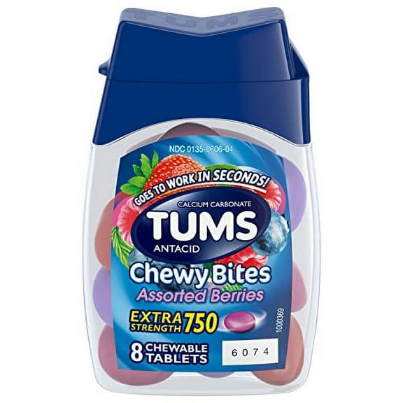 TUMS Chewy Bites Chewable Antacid Tablets - 8 ct (Pack of 9)