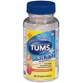 TUMS Chewy Bites Chewable Antacid Tablets with Gas Relief, Lemon & Strawberry 28 Count