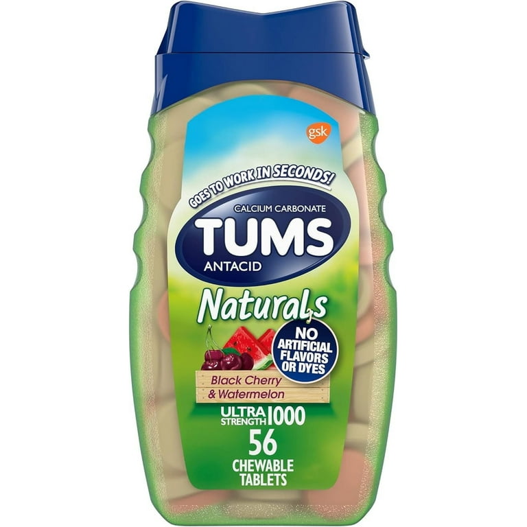 Glaxosmith TUMS Naturals Ultra Strength Antacid Chews for