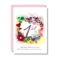 TUMYBee Happy 1st Year Anniversary, Love Quilling Card, Dedicated 3D