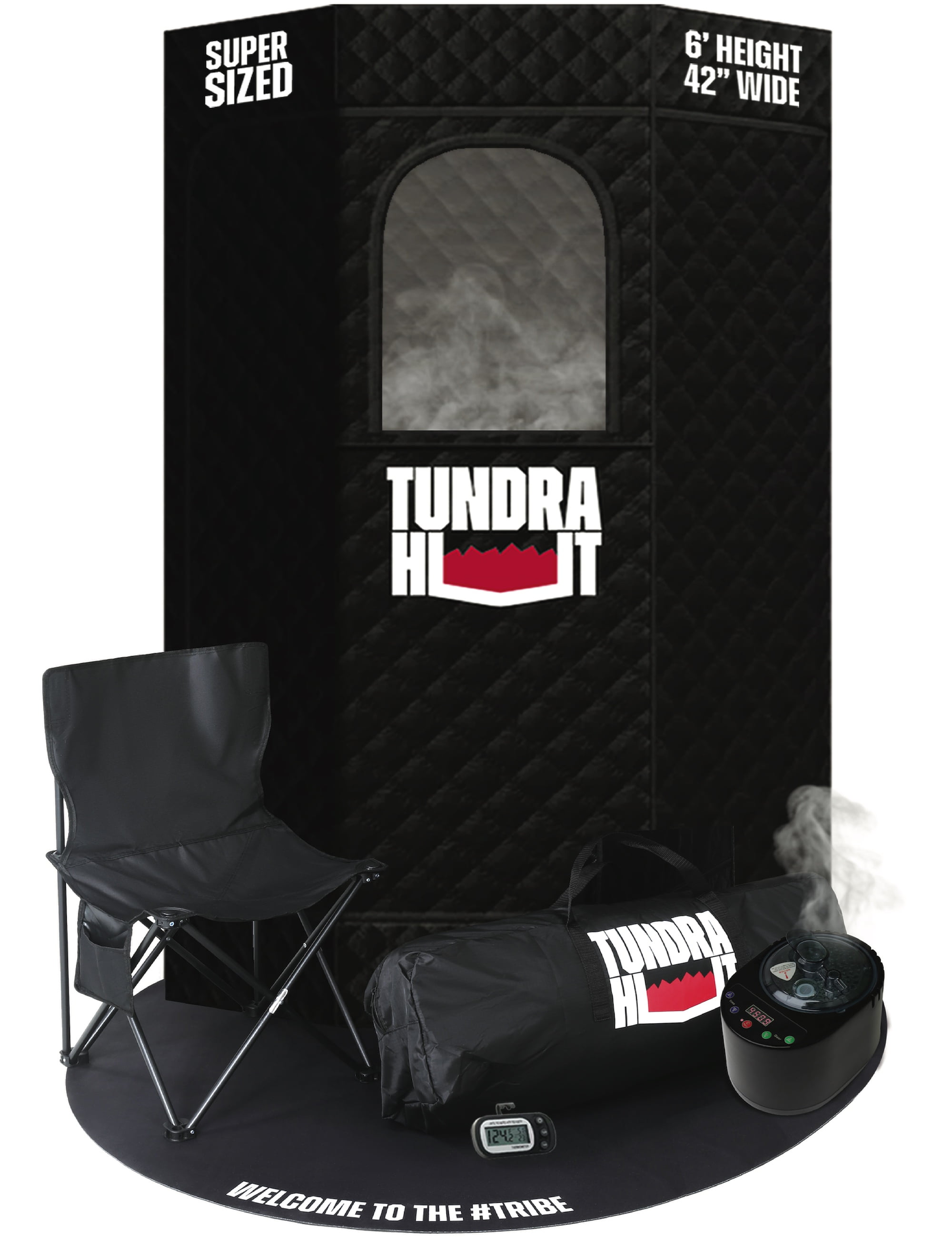 TUNDRA TRIBE Tundra Hut XL Portable Steam Sauna, 60-Minute Heater, Hexagon Design