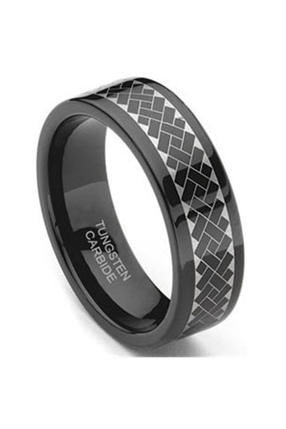TUNGSTEN WEDDING BAND - Black - Size 13