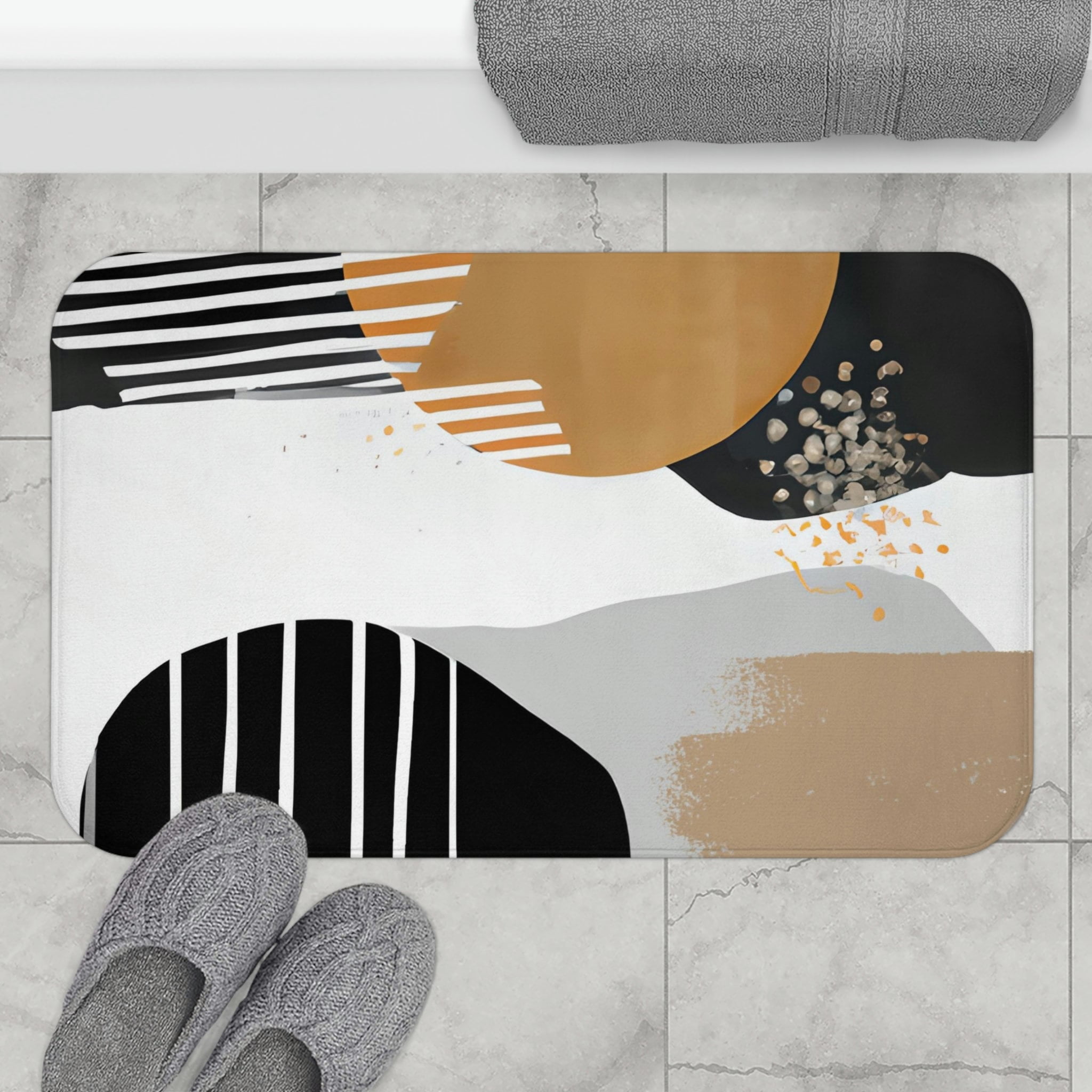 TUNIU Boho Bath Mats ???Floral Bouquet Bathroom Decor???Botanical Bathroom ...