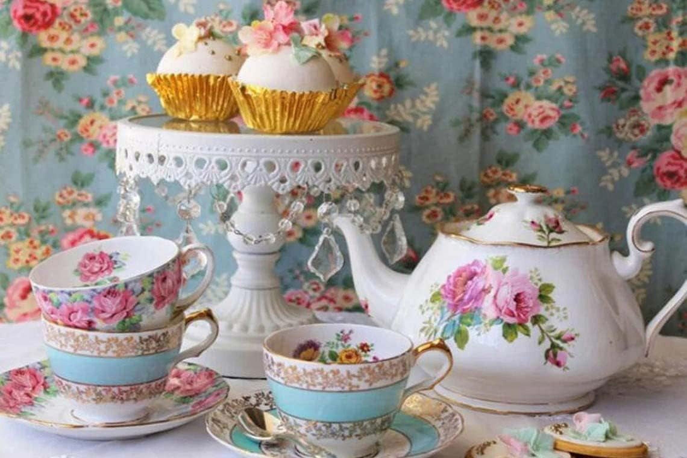 TUNIU Jigsaw Puzzles Tea Cup Teapot Wooden Puzzle for Adults Puzzles，30