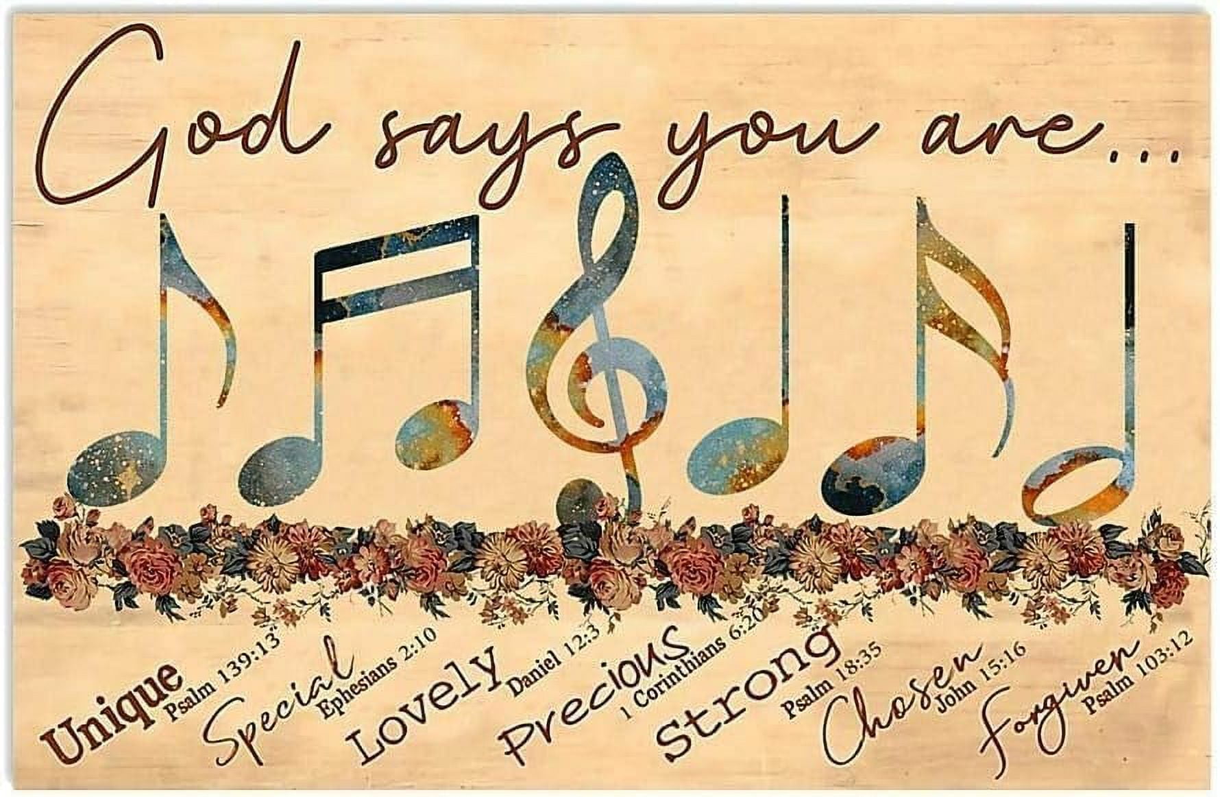 TUNIU Puzzles Jigsaw Puzzles Music & Flower God Say You are Unique