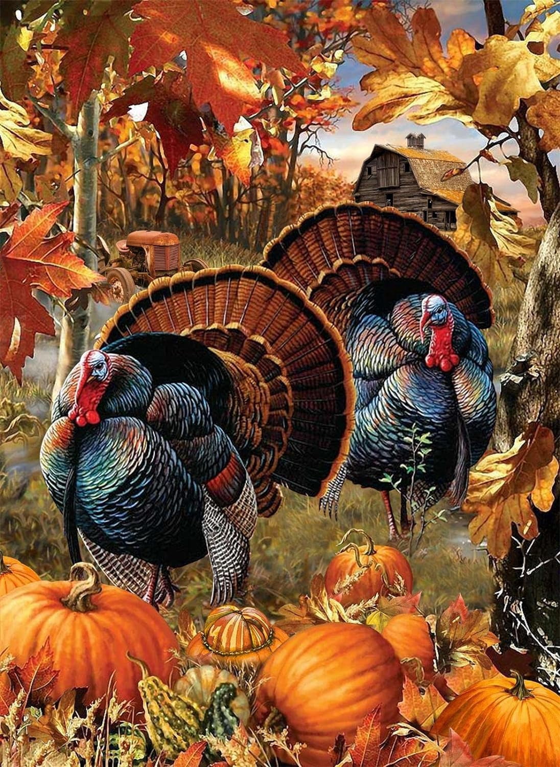 TUNIU Puzzles Thanksgiving Jigsaw Puzzles Large Pieces Thanksgiving