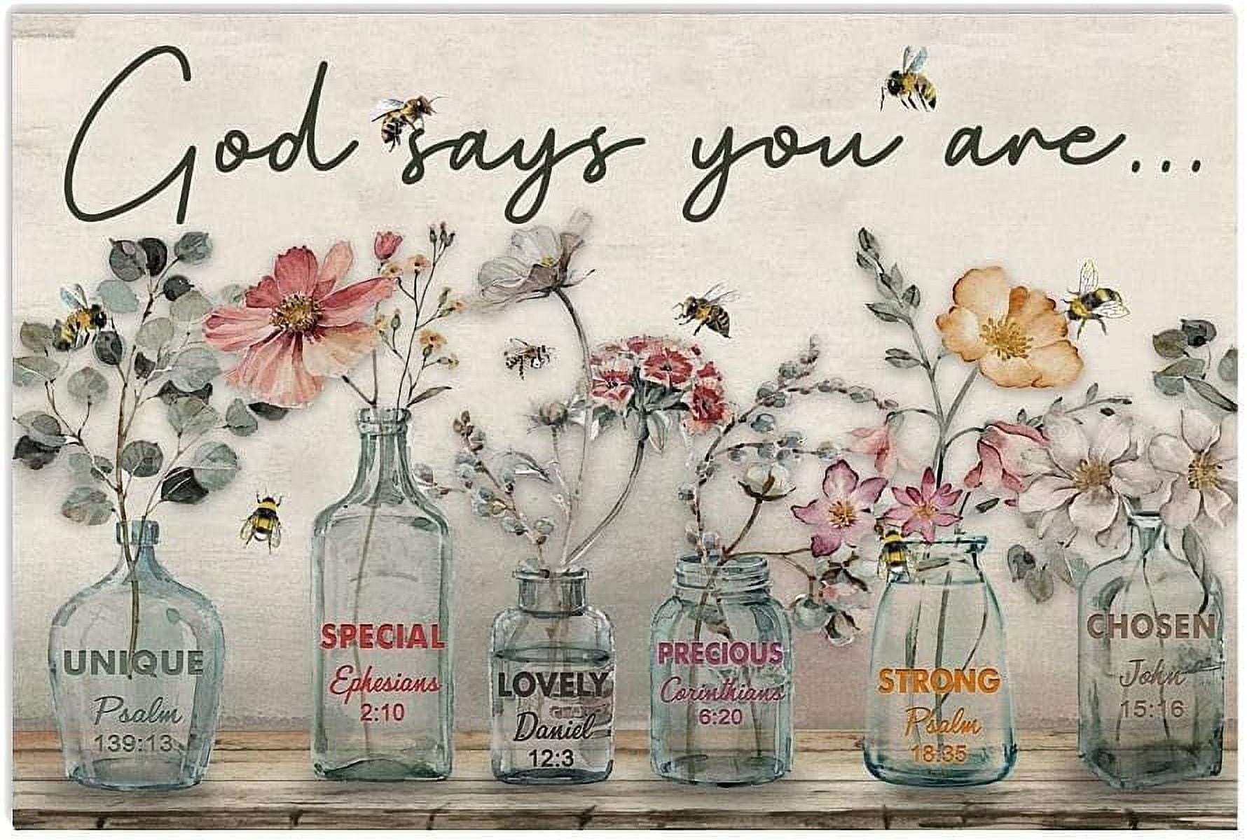 TUNIU Wooden Puzzle for Adults Jigsaw Puzzle God Says You are Christian ...