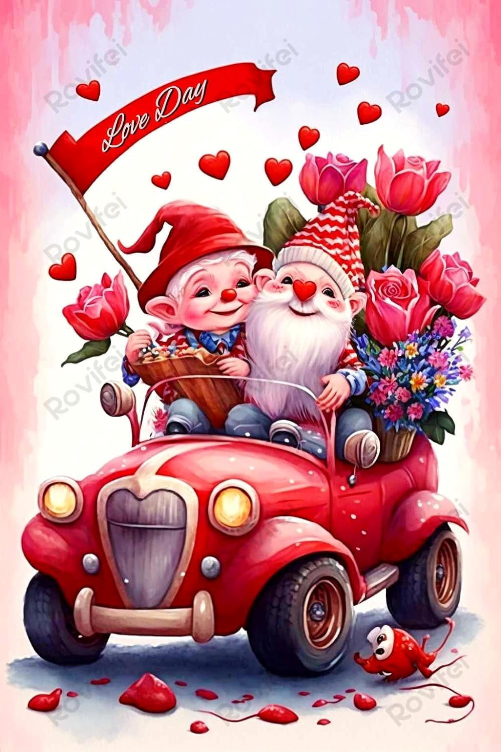 TUNIU Wooden Puzzle Gnome Couple Love Day Wooden Puzzles for Adults