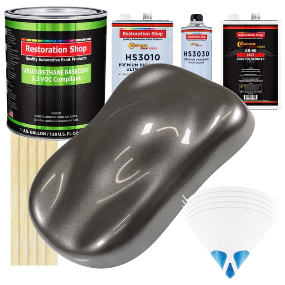 TUNNEL RAM GRAY METALLIC Low Voc Urethane Basecoat/Premium Clearcoat Car Auto Paint Complete FAST Gallon Kit