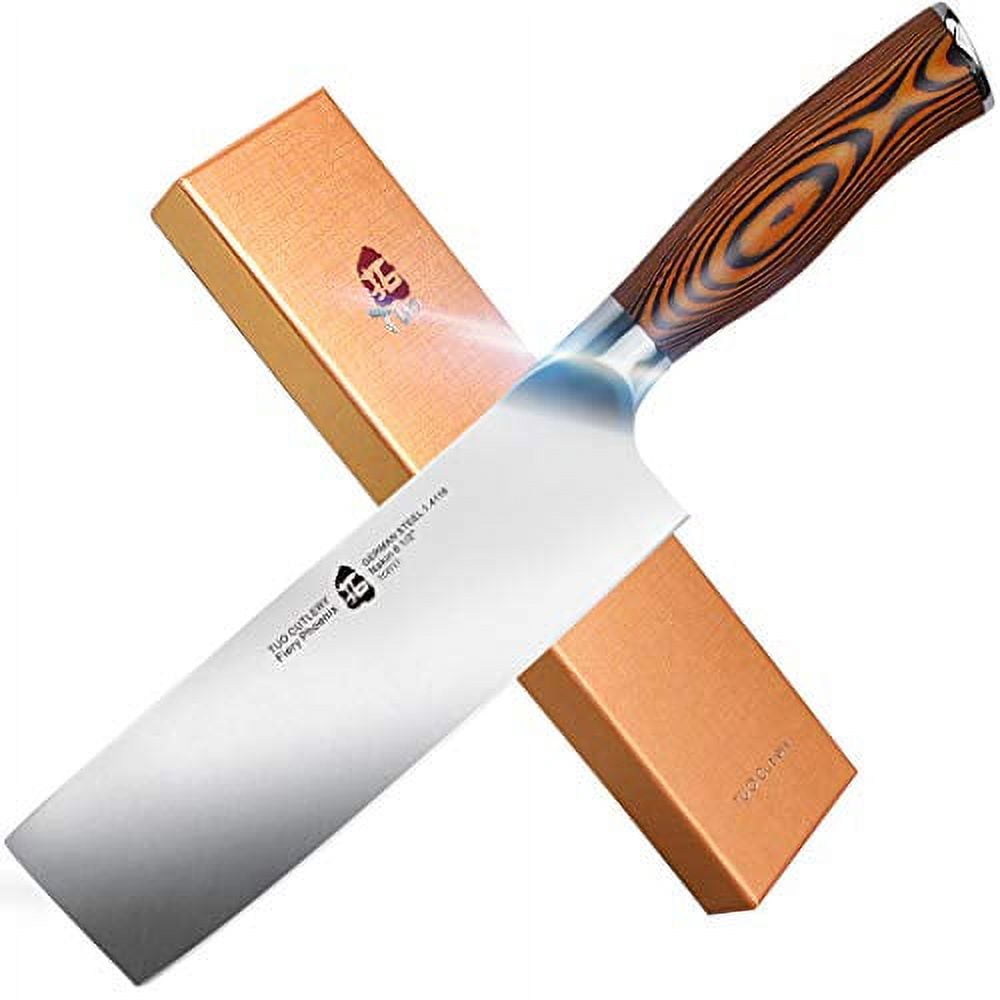 Huusk Japan Knife Professional Kitchen Knife Meat Cleaver Nakiri Knife and  Boning Knife Set with Ergonomic Pakkawood Handle and Gift Box for Family