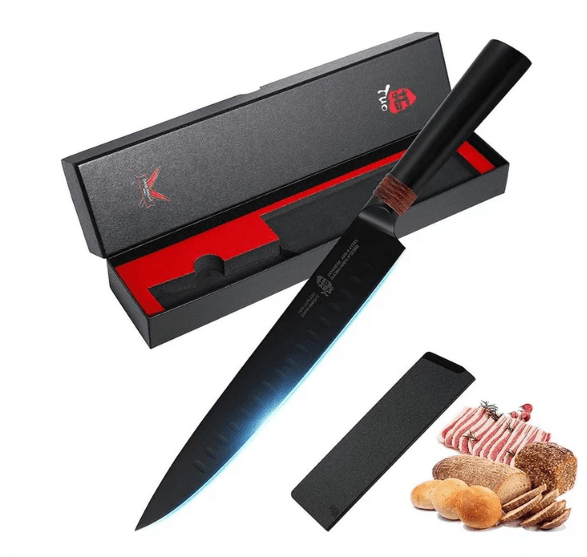 TUO Slicing Knife 12 in" Ultra Sharp Granton BBQ Carving Knives HC