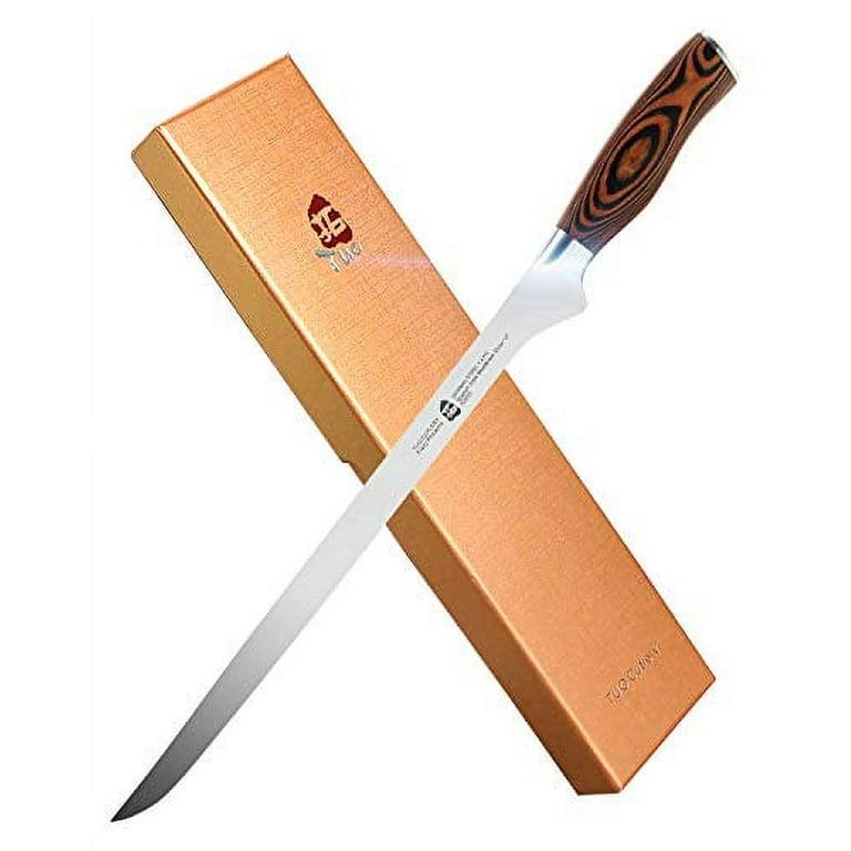 i Kito Stainless Steel Meat Carving Knife Set, Turkey Carving Knife and  Fork Set