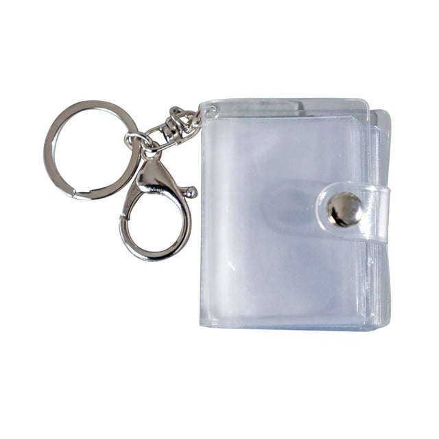 TUOBARR 1 Piece 16 Bag Mini Insert Photo Album With Keychain Photo Card