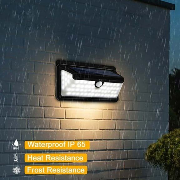 TUOBARR 100 LED Outdoor Sor Lights Human Body Induction Super Bright Security WallterProof 270°Wide Angle