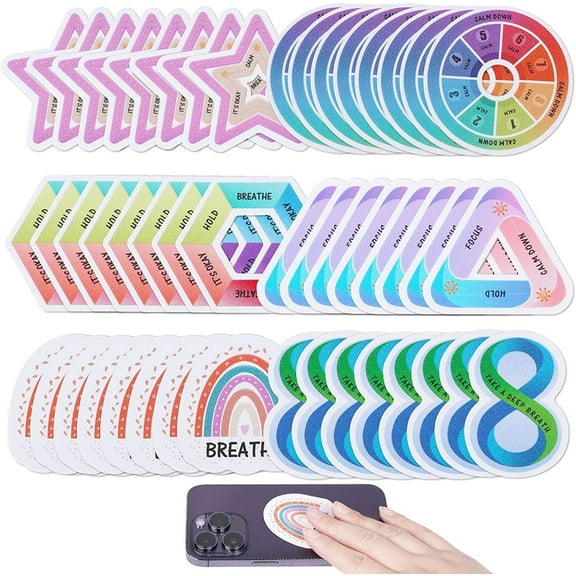 TUOBARR 6 pack Pressure Reducing Stickers For Students' Anxiety Sensory Stickers, Strip Texture Stickers, Sensory Items Fingertip Stickers
