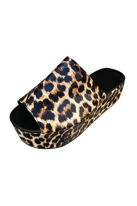 Itsun Casual Sandals for Women, Summer Lightweight Slip-On Platform for Ladies, Cute Water-Friendly Comfort Wedges for the Beach Camouflage