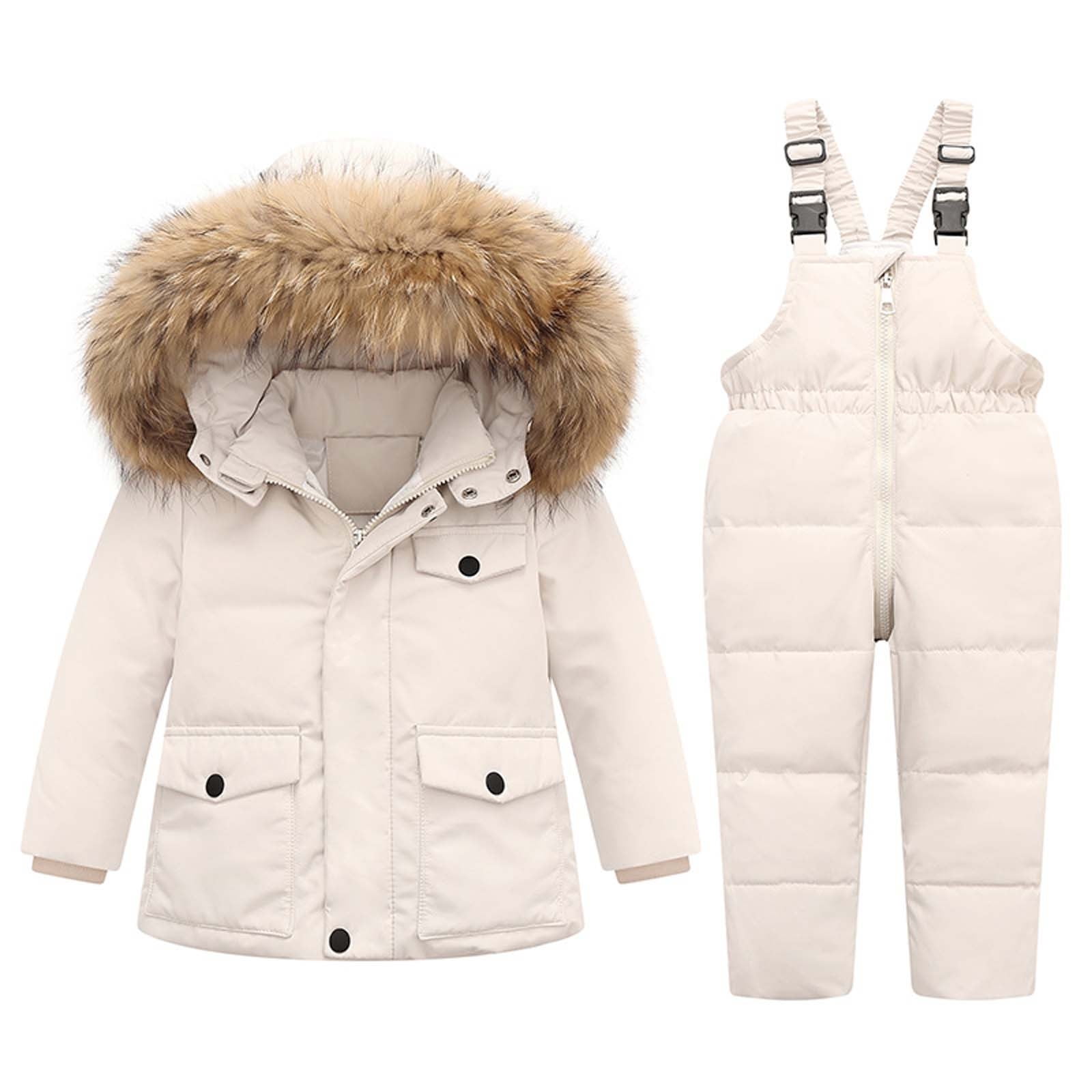 TUOBARR Child s Baby Boy s Girl s Down Warm Jacket Coat Jumpsuit Rompers Suit Winter Windproof Ski Suit White 1 6Years