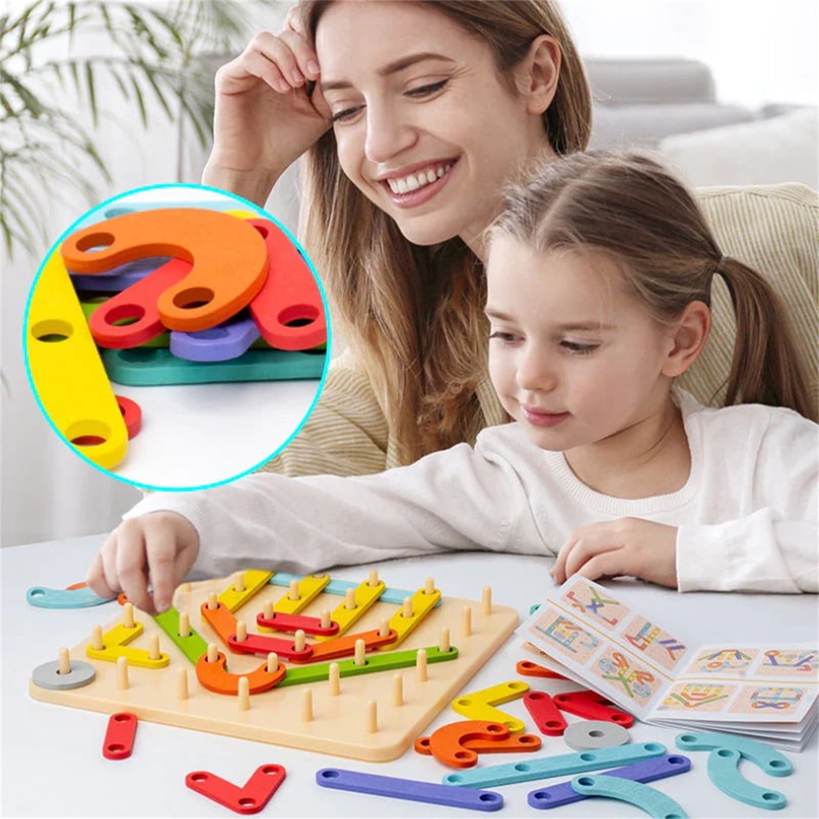 TUOBARR Children's Geometry Letter Puzzle Kindergarten Area Preschool