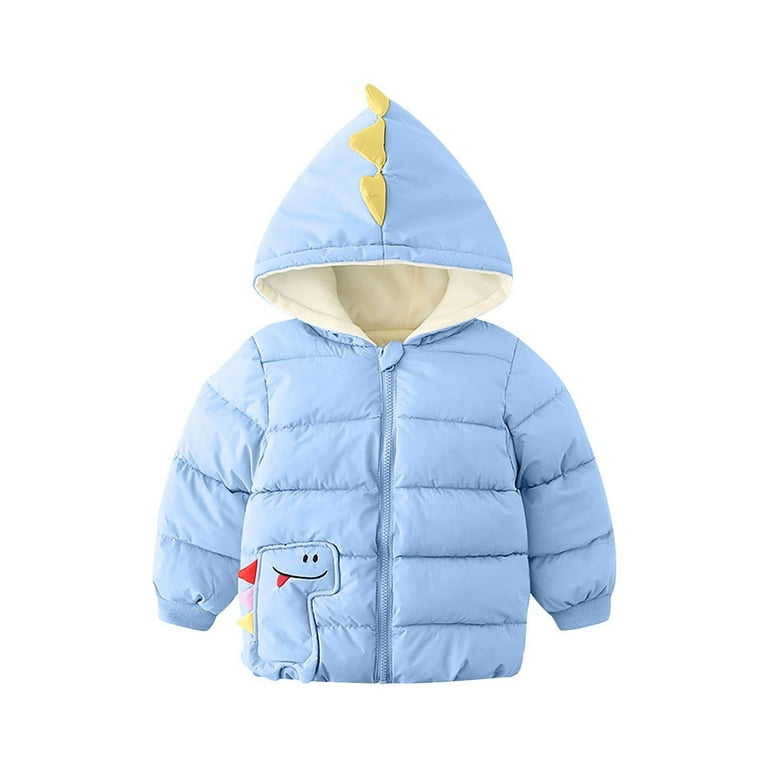 TUOBARR Cute Baby Girls Jacket Kids Boys Light Down Coats With Ear Hoodie Girl  Clothes Children's Clothing For Boys Coat Blue(0-6Years) 