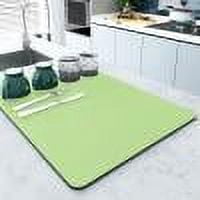 TUOBARR Kitchen Countertop Mat, Soft Diatomaceous Mud Absorbent Mat, Cup Mat, Dishwasher, Chopsticks, Non Slip Drainage Mat