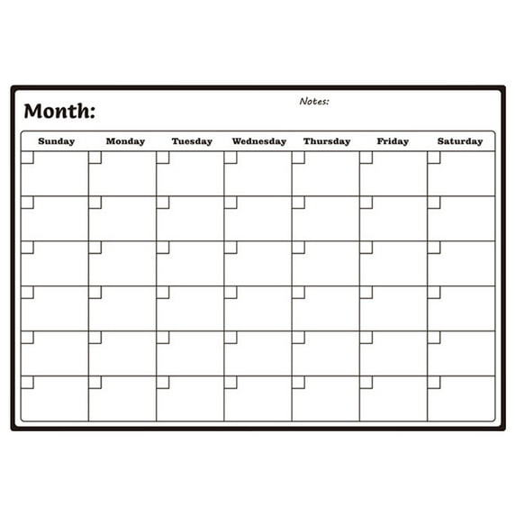 TUOBARR Magnetic A3 Monthly Schedule Customized Refrigerator Sticker Erasable Schedule Message Board Soft Wteboard Pet Writ Board