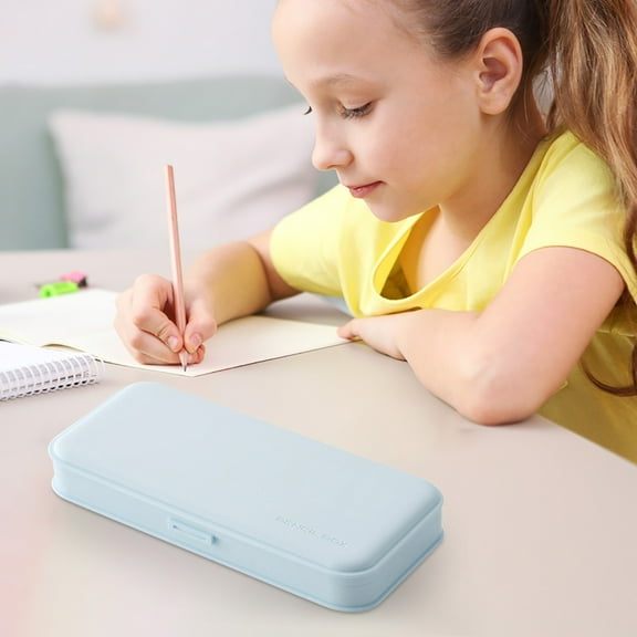 TUOBARR Multifunctional Pencil Case, Pstic Frosted Pencil Stationery Storage Box Pencil Case Student Stationery Box For Pencil Pen