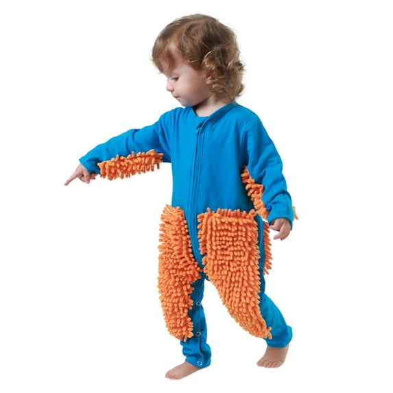 TUOBARR Newborn Infant Baby Girls Boys Long Sleeve Solid Mop Onesie Romper Jumpsuit Blue (0-24Months)