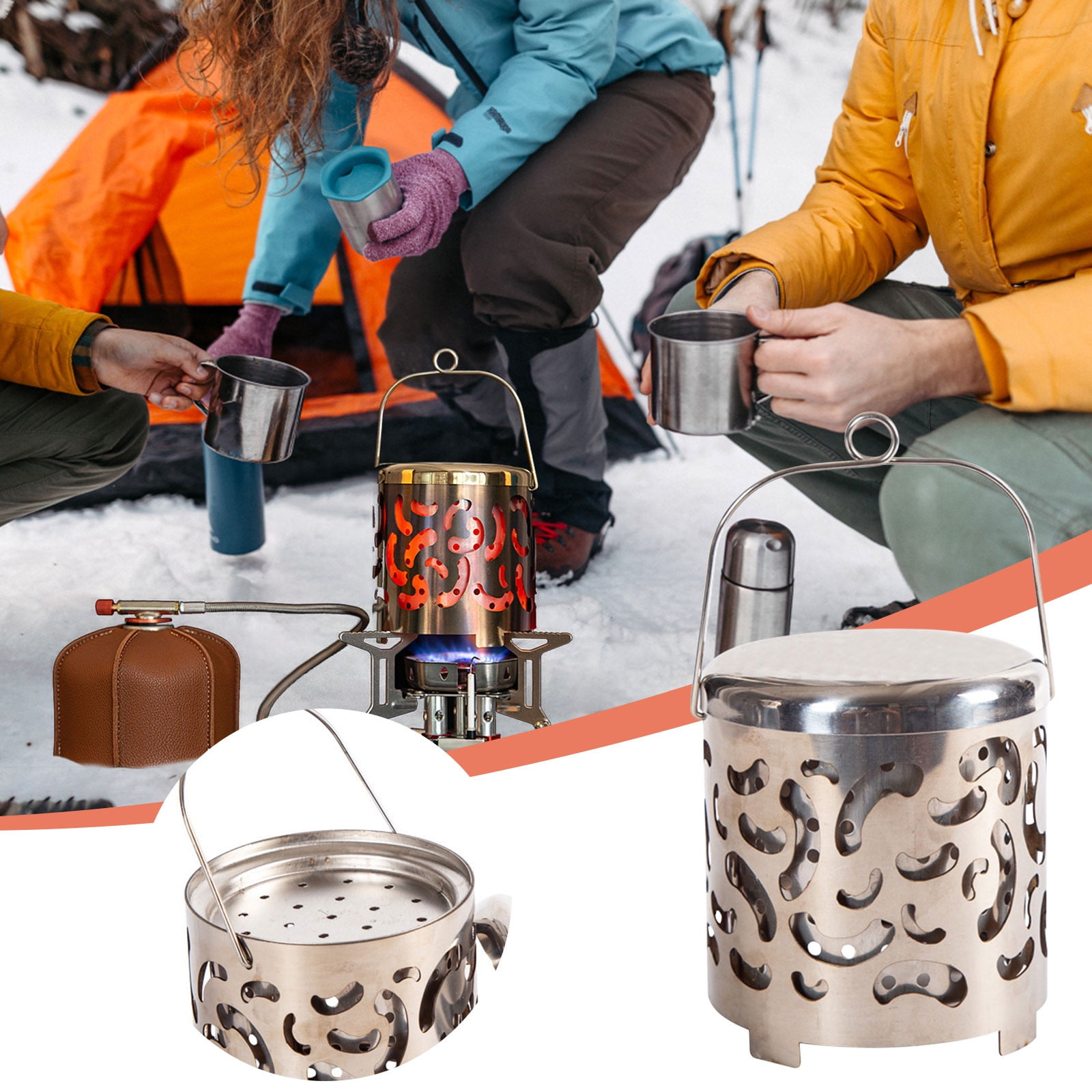 TUOBARR Outdoor Mini Heating Stove Tent Heater Equipment Camping ...