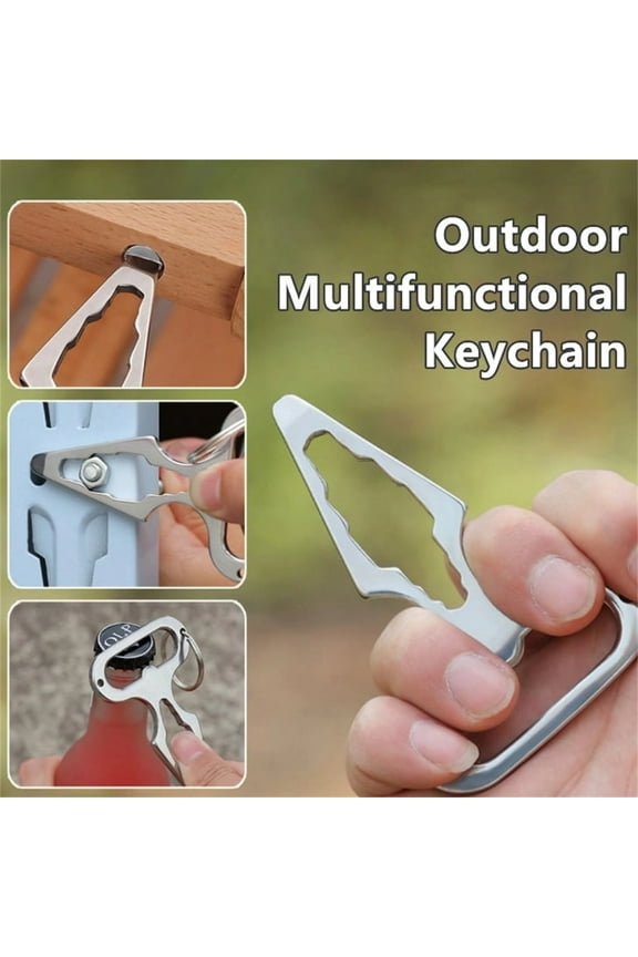 Outdoor Multifunctional Keychain,Multi functional Tool Wrench, Outdoor Camping Supplies